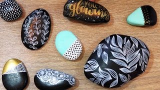 ROCK PAINTING for the First Time  Ideas and Tips What I Learned [upl. by Acisset]