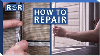 How to Replace a Window Screen  Repair and Replace [upl. by Yeca]