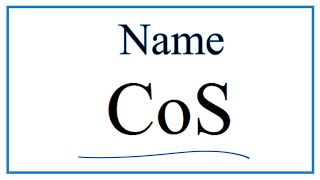 How to Write the Name for CoS [upl. by Spratt]