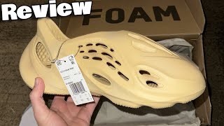 Yeezy Foam Runner quotDesert Sandquot Review amp On Feet [upl. by Duarte504]