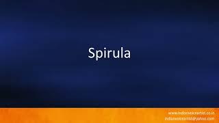 How to pronounce the words quotSpirulaquot [upl. by Adla]