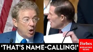 TENSE Rand Paul Accuses Blumenthal Of Personal Attack On Me To His Face At USAIDCentric Hearing [upl. by Arekat427]