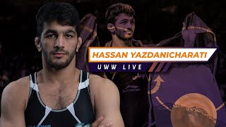 UWW LIVE Hasan YAZDANI IRI Twotime World Champion amp Olympic Gold Medalist [upl. by Nanaj26]