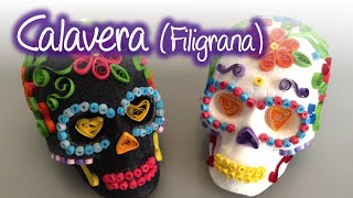 Calaveras decoradas con filigrana  Quilling skulls [upl. by Gautea]