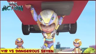 Vir  The Robot Boy  Vir Vs Dangerous Seven Part 2  3D Action shows for kids  WowKidz Action [upl. by Llerot51]