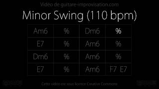 Minor Swing 110 bpm  Backing track electric guitar [upl. by Adniral]