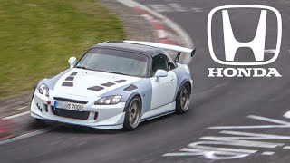 The Fastest HONDAS on the Nurburgring Nordschleife NSX Civic Type R S2000 Integra amp more [upl. by Arinaj]