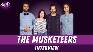 The Musketeers Cast Interview Luke Pasqualino Santiago Cabrera Howard Charles amp Maimie McCoy [upl. by Dhumma]