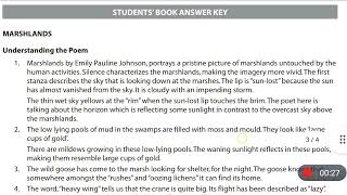 Marshlands  Poem  Question Answer  By Emily Pauline Johnson  Gulmohar  Class 8  Answer Key [upl. by Gehlbach]