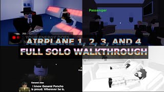 Airplane 1 2 3 AND 4 FULL WALKTHROUGH Solo  Roblox Airplane [upl. by Peisch754]