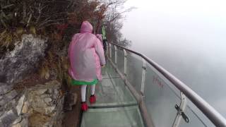 Glass Skywalk in the Tianmen Mountain [upl. by Neff]