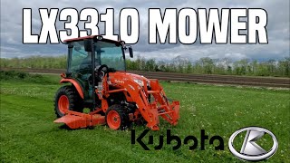 Mowing with Kubota LX3310 HST Cab [upl. by Yeldoow]