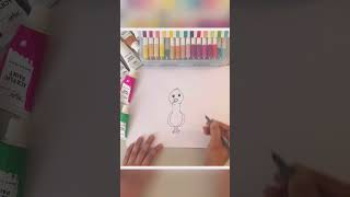 How to Draw a Cute Peacock Easy for Kids  StepbyStep Tutorial  Simple Peacock  Cartoon Peacock [upl. by Palumbo5]