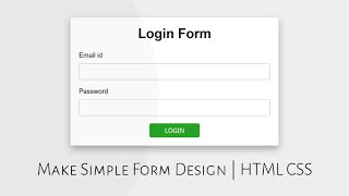 Simple Login Form Design in Html amp Css  CSS Form Styling  2020 [upl. by Shewchuk]