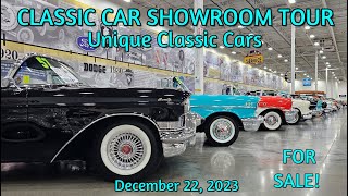 CLASSIC CARS FOR SALE   Unique Classic Cars Lot Walk  Showroom Tour  muscle cars  street rods [upl. by Jannery161]