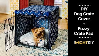 How to Sew a Dog Crate Cover  Fuzzy Dog Crate Pad [upl. by Oimetra]