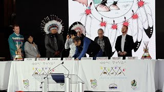 The Founding First Nations sign a coordination agreement with Canada and Alberta [upl. by Peddada]