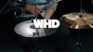 WHD 14quot Quiet Practice Hi Hat Cymbals  Gear4music demo [upl. by Yenolem249]