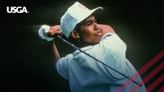 16YearOld Tiger Woods at the 1992 US Junior Amateur Championship [upl. by Vincenta]