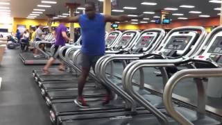 Man dancing on treadmill [upl. by Dixie]