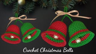 How to Crochet Christmas Bells [upl. by Ttennaej]