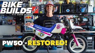 Bringing a 1993 Yamaha PW50 Back to Life  Bike Builds with Aaron Colton [upl. by Alleen]