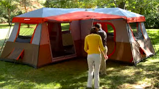 Ozark Trail Base Camp 16x16 Instant Cabin Tent 12 Person 3 Room All Season [upl. by Hanikehs]