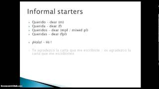 Spanish letter writing formal and informal forms [upl. by Hedve]