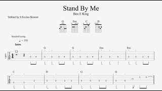 Stand By Me  Beginner Easy Riff amp Chords Guitar Tab  Playthrough [upl. by Aina]