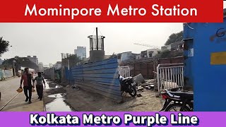 Mominpore Metro Station Construction Update  Kolkata Metro Purple Line kolkatametro metro joka [upl. by Mylor959]