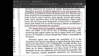 Hort514 Biofertilizers Phosphorus and Potash solubilizing microorganisms [upl. by Eicnahc978]