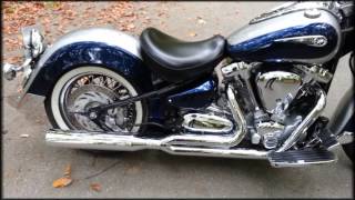 Yamaha XV1700 roadstar 2007 with exhaust Cobra usa Power Pro HP 2 Into 1 [upl. by Atilamrac718]