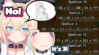 Mococo shows us her exceptional quick math skills meanwhile Fuwawa [upl. by Sirod]