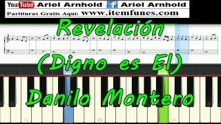 REVELACION digno es el Kari Jove  Danilo Montero  Tutorial Synthesial Piano Partitura [upl. by Berlinda]