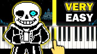 Undertale  Megalovania  VERY EASY Piano tutorial [upl. by Vedis]