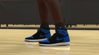 NBA 2K25 Next Gen Shoe Creator  Air Jordan 1 quotRoyal Reimaginedquot [upl. by Noy]