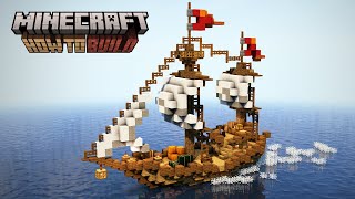 Minecraft How to build a Viking Ship  Tutorial [upl. by Naimad]