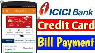 How to Pay icici Credit Card Bill Online iMobile app  How to Link My Credit Card to iMobile App [upl. by Ymmas715]