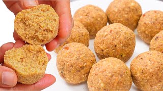 गोंद के लड्डू कम घी में कैसे बनाए  Gond Laddoo Recipe  Aata laddoo  Healthy LaddooKabitasKitchen [upl. by Yatnahc]