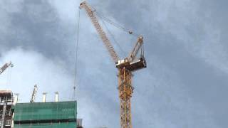 Liebherr HCL Series luffing jib crane NYC [upl. by Yt]