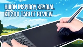 Huion Inspiroy Keydial KD200 Review amp Art Timelapse [upl. by Aicina]