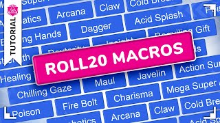 Roll20 Macros  Roll20 Tutorial [upl. by Ecirtnas]