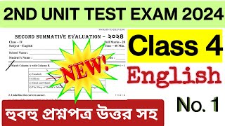 Class 4 2nd unit test summative English question answer 2024 [upl. by Doak]