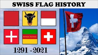 Swiss Flag History Every flag of Switzerland 12912021 [upl. by Kleon]