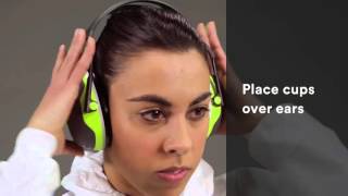 How to fit and use 3M™ PELTOR™ Earmuffs XSeries Headband [upl. by Coady]