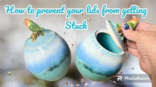 💞How to prevent your lids from getting stuck during the glaze firing💞 potteryforbeginners [upl. by Lotsirhc]