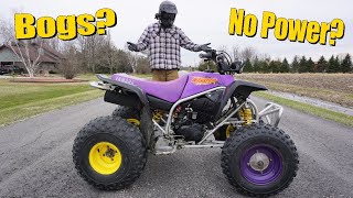 Yamaha Blaster Bogs and Has No Power Fixed In 10 Minutes [upl. by Ainslie]