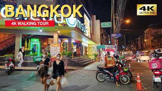 4K Evening Walk at Udom Suk Area on Sukhumvit Road in Bangkok Thailand [upl. by Jacobsen719]