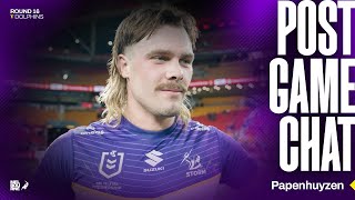 Postmatch interview Ryan Papenhuyzen  Melbourne Storm  NRL [upl. by Tewfik]