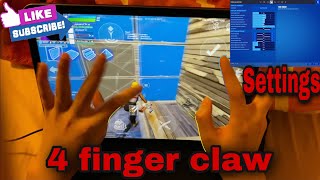 Fortnite Mobile Handcam Highlights  Settings amp Touch Edit 4 Fingers Claw 120 FPS IPad Pro [upl. by Ahsirpac]